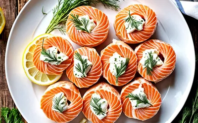 Recette facile de rouleaux de saumon frais à l'aneth - Apéritif léger et rapide