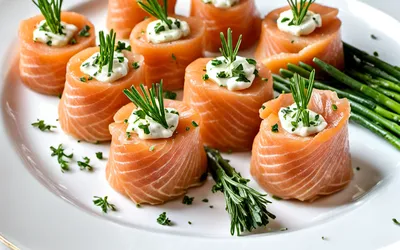 Roulés au saumon fumé : recette facile et rapide pour apéritif gourmand