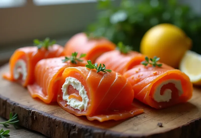 Photo de Délicieux roulés au saumon fumé : recette facile et rapide