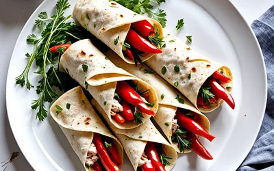 Roulés aux poivrons rouges, thon et Carré Frais : recette facile et rapide
