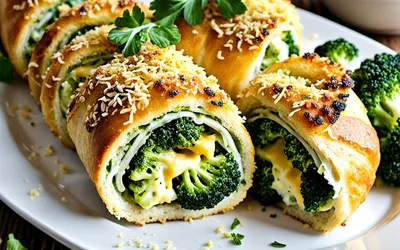 Roulés de brocolis au fromage fondant : recette facile et rapide