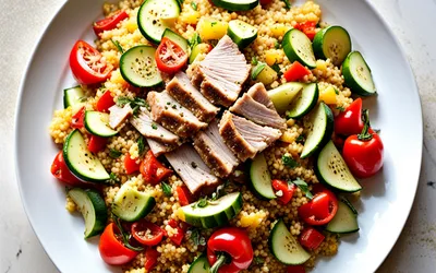 Recette facile de thon au couscous parfumé aux légumes