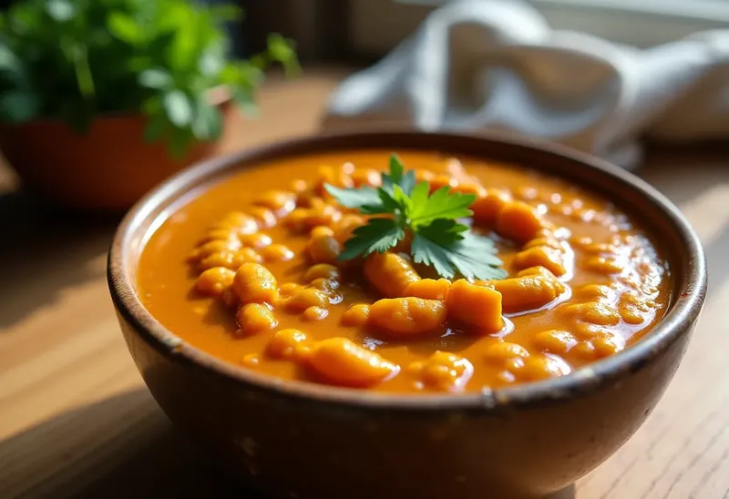 Dhaal de lentilles au lait de coco crémeux et épicé
