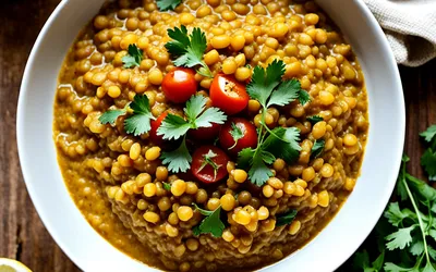 Recette facile de Dhal indien aux lentilles rouges, savoureux et épicé