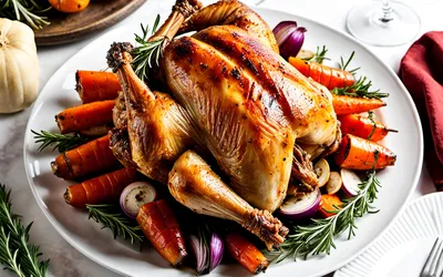 Dinde rôtie de Thanksgiving : recette traditionnelle savoureuse pour 1 personne