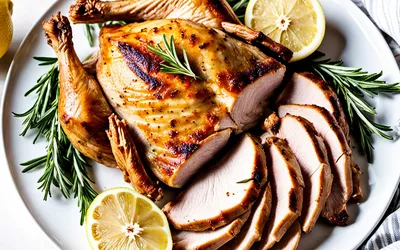 Dindonneau rôti au citron et à l'ail : recette savoureuse et facile
