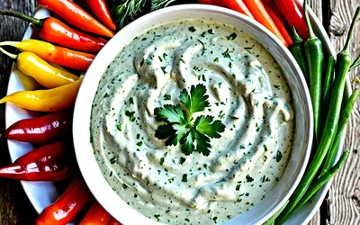 Recette facile de dip crémeux aux herbes fraîches pour légumes