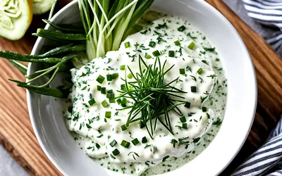 Dip diététique léger aux herbes fraîches - recette facile et rapide