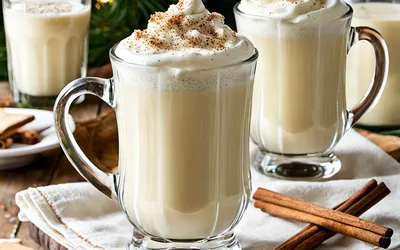 Recette facile d'eggnog crémeux maison, boisson festive traditionnelle