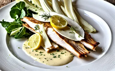 Recette Elbot fumé à la fondue d'endives : plat savoureux et facile
