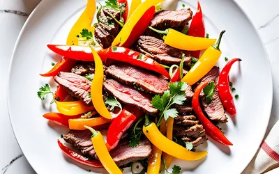 Émincé de bœuf aux poivrons : recette facile, rapide et savoureuse