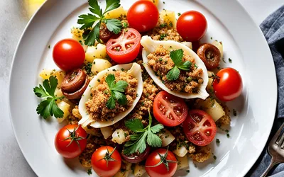 Encornets farcis à la portugaise : recette facile et savoureuse