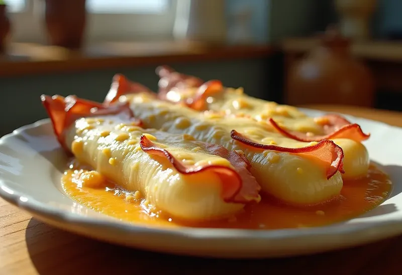 Endives gratinées au jambon et sauce tomate maison : recette facile et savoureuse