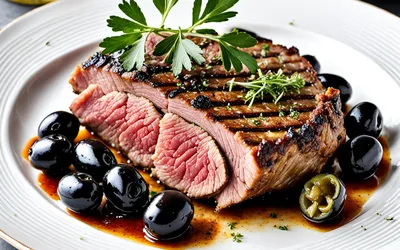 Entrecôte en croûte d'olives noires : recette gourmande et facile