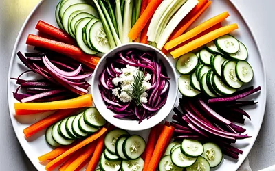Entrée colorée et fraîche aux légumes croquants - recette facile et rapide