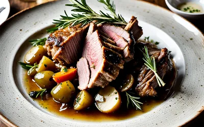 Recette facile d'épaule d'agneau confite 5 heures à la française