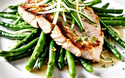 Escalope de dinde sautée aux germes de soja et poireaux fondants - recette rapide et saine