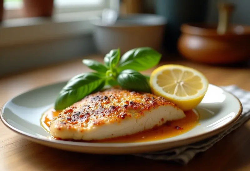 Escalope de volaille citron-basilic express au micro-ondes pour minceur