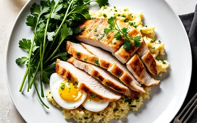 Escalopes de dinde en brouillade d'œufs crémeuse - recette facile et rapide