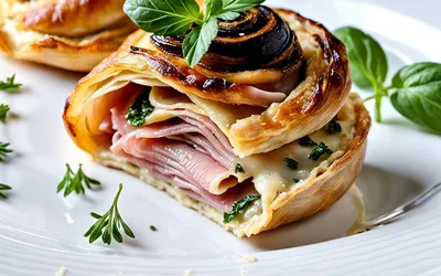 Recette facile d’escargots feuilletés au jambon et fromage