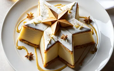 Étoile de Pandoro au Semifreddo Nougat et Miel : Dessert Italien Gourmand