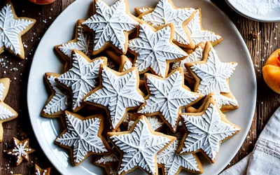 Recette facile d'étoiles glacées de Noël - biscuits sablés festifs