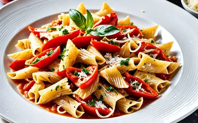 Recette facile de farfalle à la sauce de poivrons rouges onctueuse