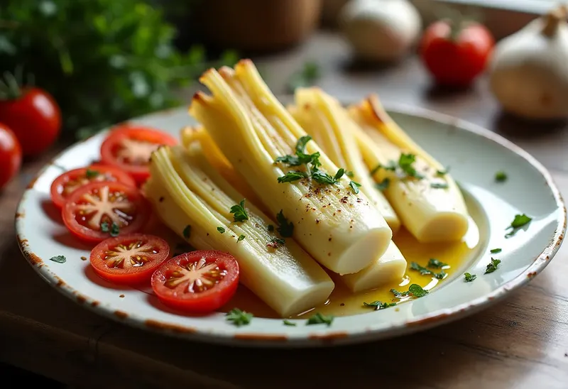Fenouil fondant au vin blanc et tomates fraîches
