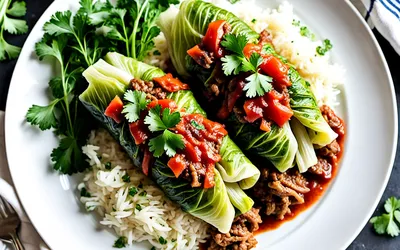 Feuilles de chou farcies savoureuses : recette facile et rapide