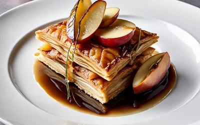 Recette facile de feuilleté au foie gras et pommes caramélisées