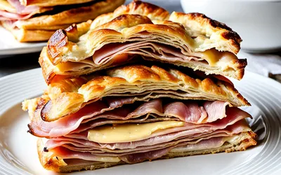 Recette facile de feuilleté au jambon et champignons gourmand