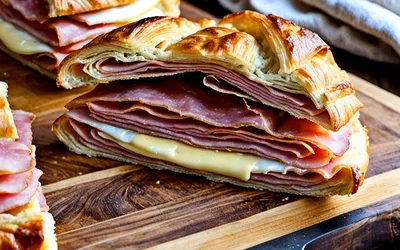 Feuilleté gourmand au jambon et fromage fondant : recette facile et rapide