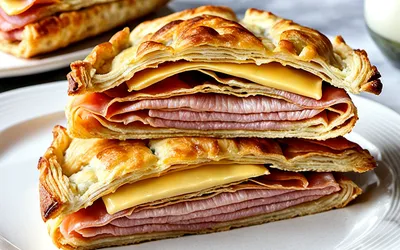 Recette facile de feuilleté jambon fromage crème - plat gourmand rapide