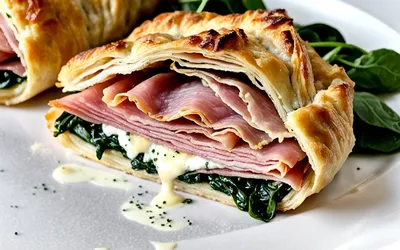 Recette facile de feuilleté jambon épinards gourmand