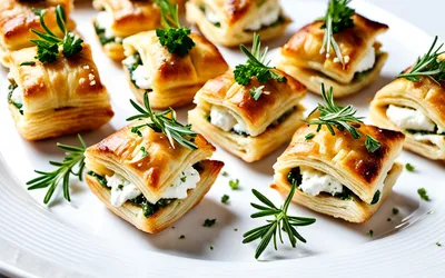 Feuilletés gourmands à la bûche de chèvre et aux herbes fraîches - Recette facile