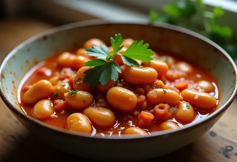 Fèves mijotées à la tomate : recette savoureuse et facile