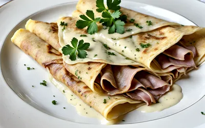 Recette facile de Ficelles Picardes au jambon et champignons gratinées