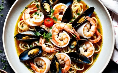 Fideuà espagnole aux fruits de mer recette traditionnelle facile