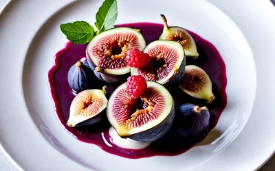 Figues fraîches en fleur à la crème onctueuse de framboise - Dessert fruité et frais