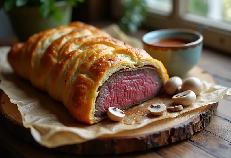 Filet de bœuf en croûte croustillante et sauce au madère raffinée