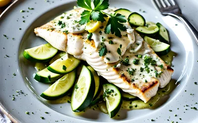 Recette facile de filet de poisson à la sauce courgettes onctueuse