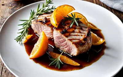 Filet de porc aux oranges caramélisées : recette facile et savoureuse