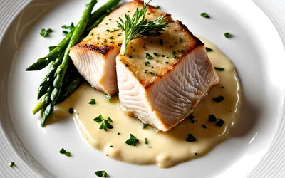 Photo de Filet de Sandre Fondant au Beurre Blanc : Recette Française Classique