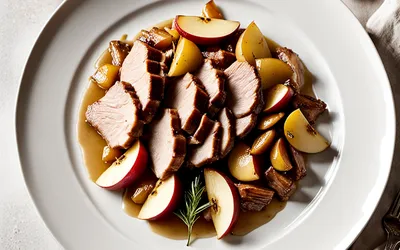Filet mignon de porc au cidre et pommes caramélisées : recette facile et savoureuse