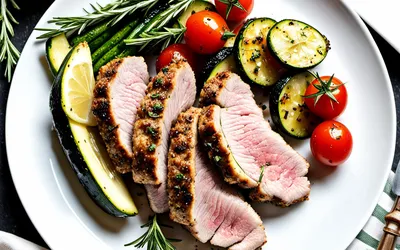 Filet mignon rôti aux herbes fraîches, recette légère et estivale