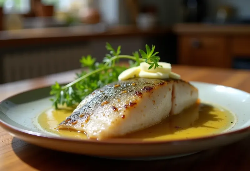 Filets de daurade fondants au vin blanc et fenouil parfumé