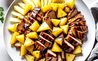Filets de porc sautés à l'ananas caramélisé : recette facile et savoureuse