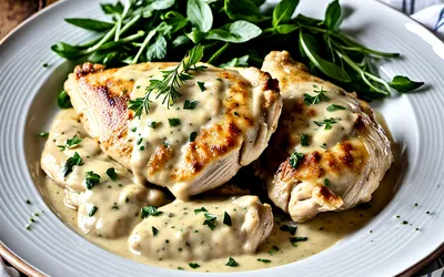 Recette facile de filets de poulet à la moutarde et crème onctueuse