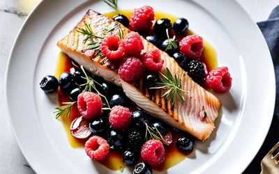 Image de la recette Filets de rougets aux baies rouges : recette gourmande et raffinée