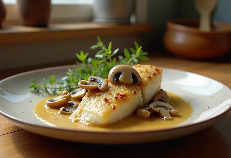 Filets de sandre au Riesling et champignons : recette gourmande et raffinée